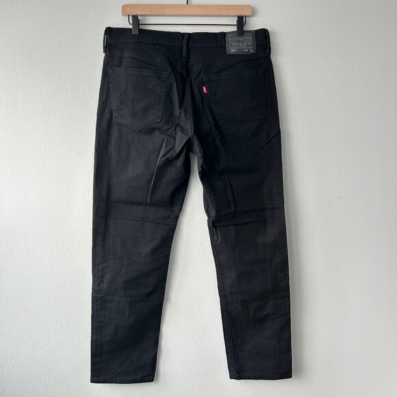 Levi's 541 Black Athletic Taper Jeans Black Stretch Denim Men's Size 34/32 - Picture 5 of 9